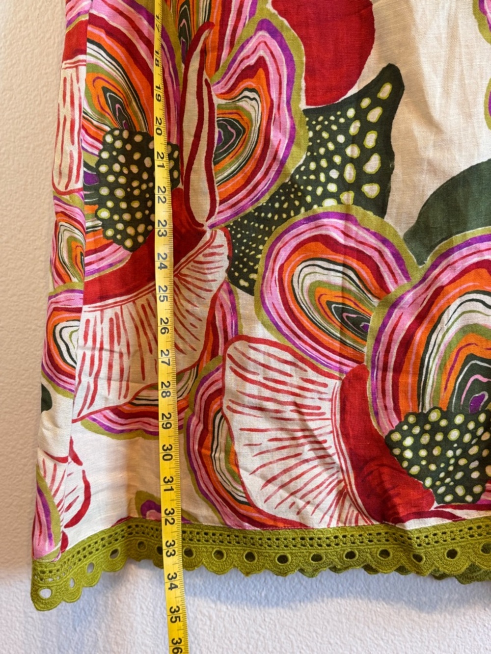 Like New! Farm Rio X Anthropologie Linen Blend Wrap Midi Skirt Floral XS - Picture 8 of 13
